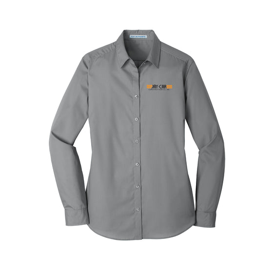 Jay-Car Construction - Port Authority® Ladies Long Sleeve Carefree Poplin Shirt
