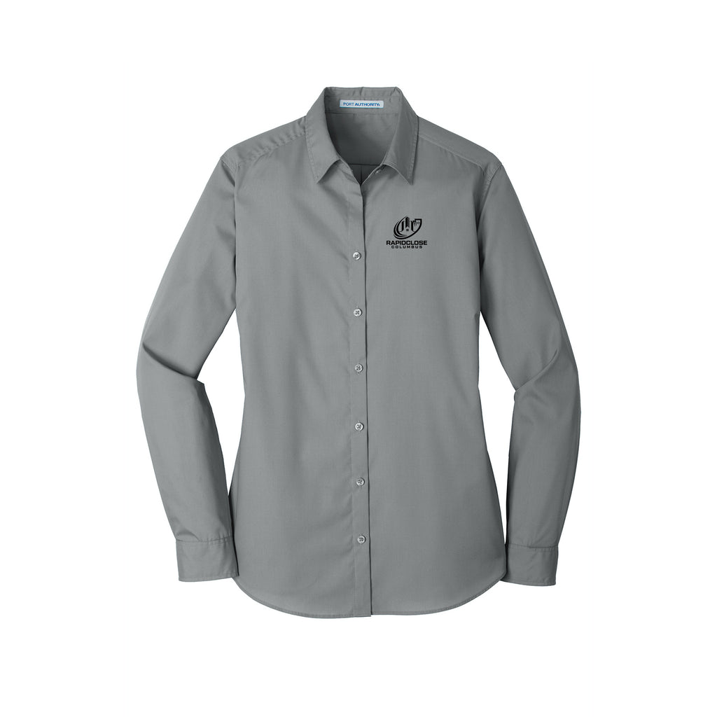 Rapid Close Columbus - Port Authority® Women's Long Sleeve Carefree Poplin Shirt