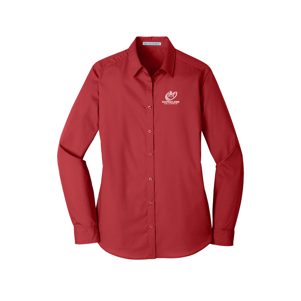 Rapid Close Columbus - Port Authority® Women's Long Sleeve Carefree Poplin Shirt