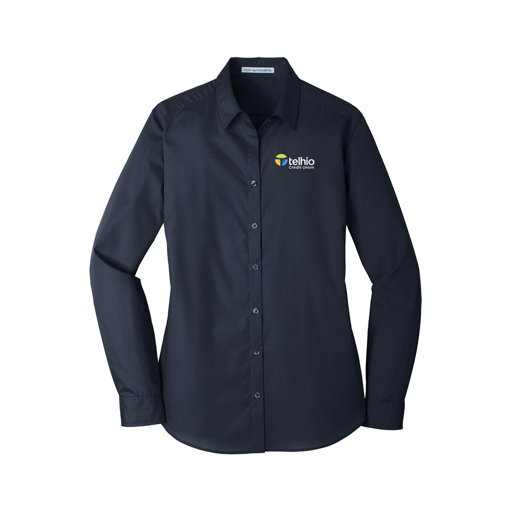 Telhio New Hire Shop - Port Authority® Ladies Long Sleeve Carefree Poplin Shirt