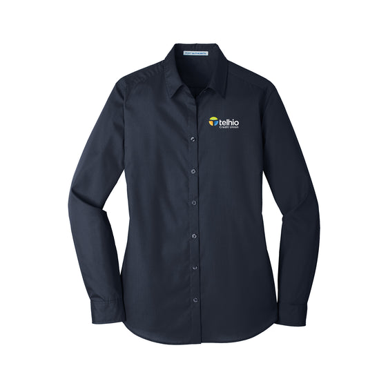 Telhio New Hire Shop - Port Authority® Ladies Long Sleeve Carefree Poplin Shirt