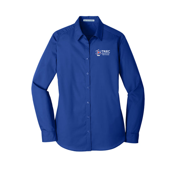 Triec - Port Authority® Ladies Long Sleeve Carefree Poplin Shirt