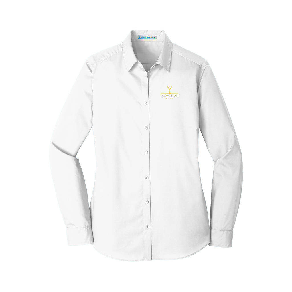 Provision Team - Port Authority® Women's Long Sleeve Carefree Poplin Shirt