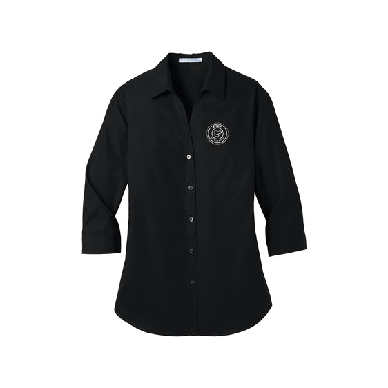 Ohio CTEP Division - Port Authority® Women's 3/4-Sleeve Carefree Poplin Shirt
