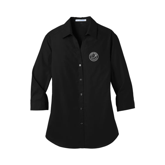 Ohio ACTE Student Services - Port Authority® Women's 3/4-Sleeve Carefree Poplin Shirt