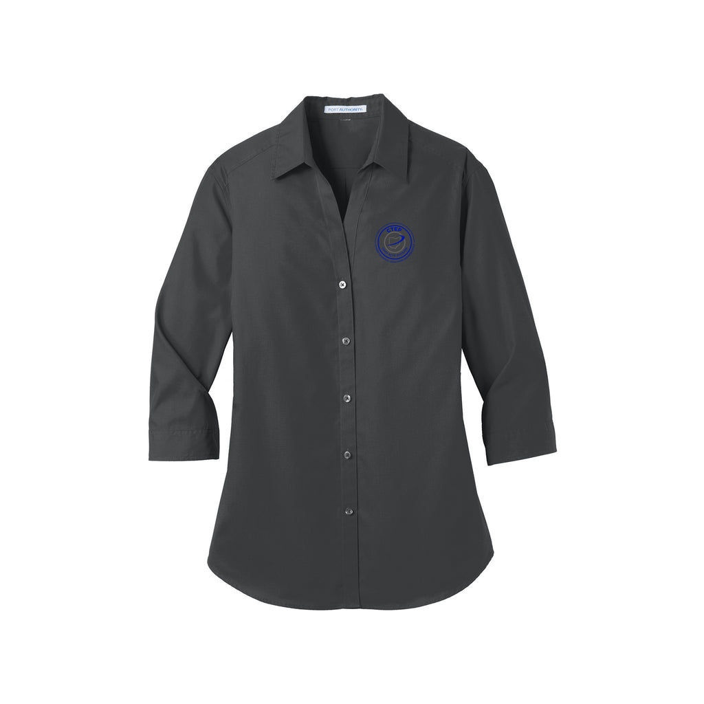Ohio CTEP Division - Port Authority® Women's 3/4-Sleeve Carefree Poplin Shirt