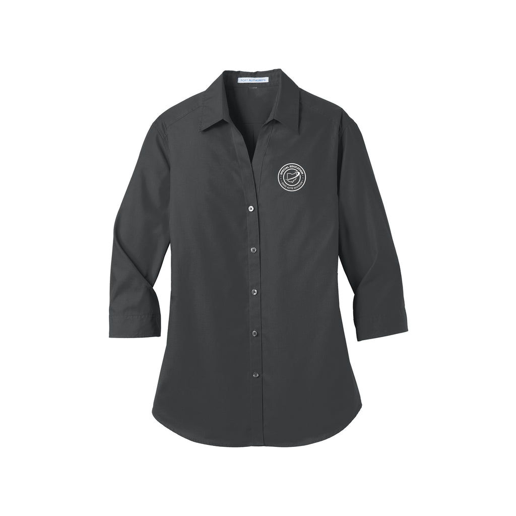 Ohio ACTE Special Education - Port Authority® Women's 3/4-Sleeve Carefree Poplin Shirt