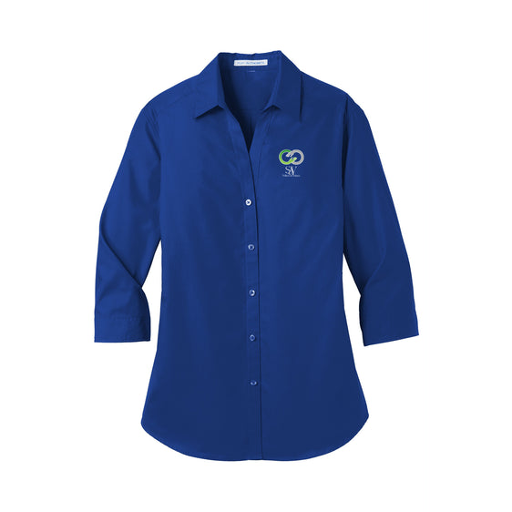 Solace at Vivians - Port Authority® Women's 3/4-Sleeve Carefree Poplin Shirt