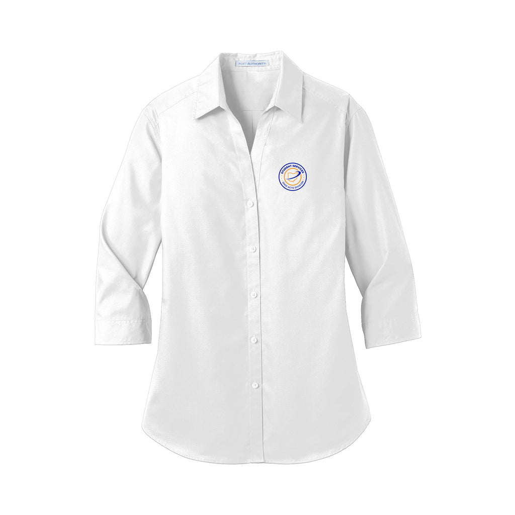 Ohio ACTE Student Services - Port Authority® Women's 3/4-Sleeve Carefree Poplin Shirt