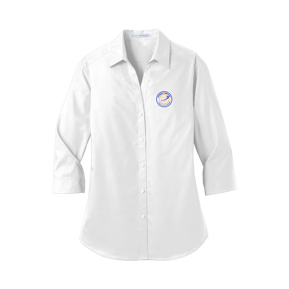 Ohio ACTE Student Services - Port Authority® Women's 3/4-Sleeve Carefree Poplin Shirt
