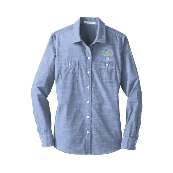 Solace at Vivians - Port Authority® Women's Slub Chambray Shirt