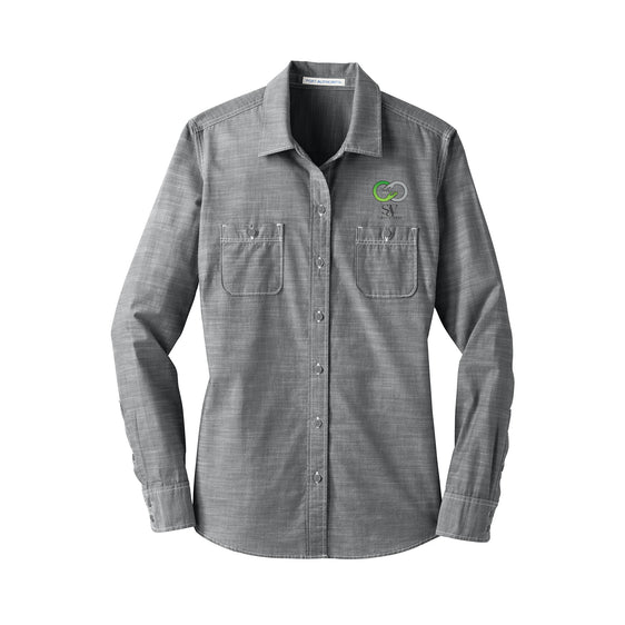 Solace at Vivians - Port Authority® Women's Slub Chambray Shirt