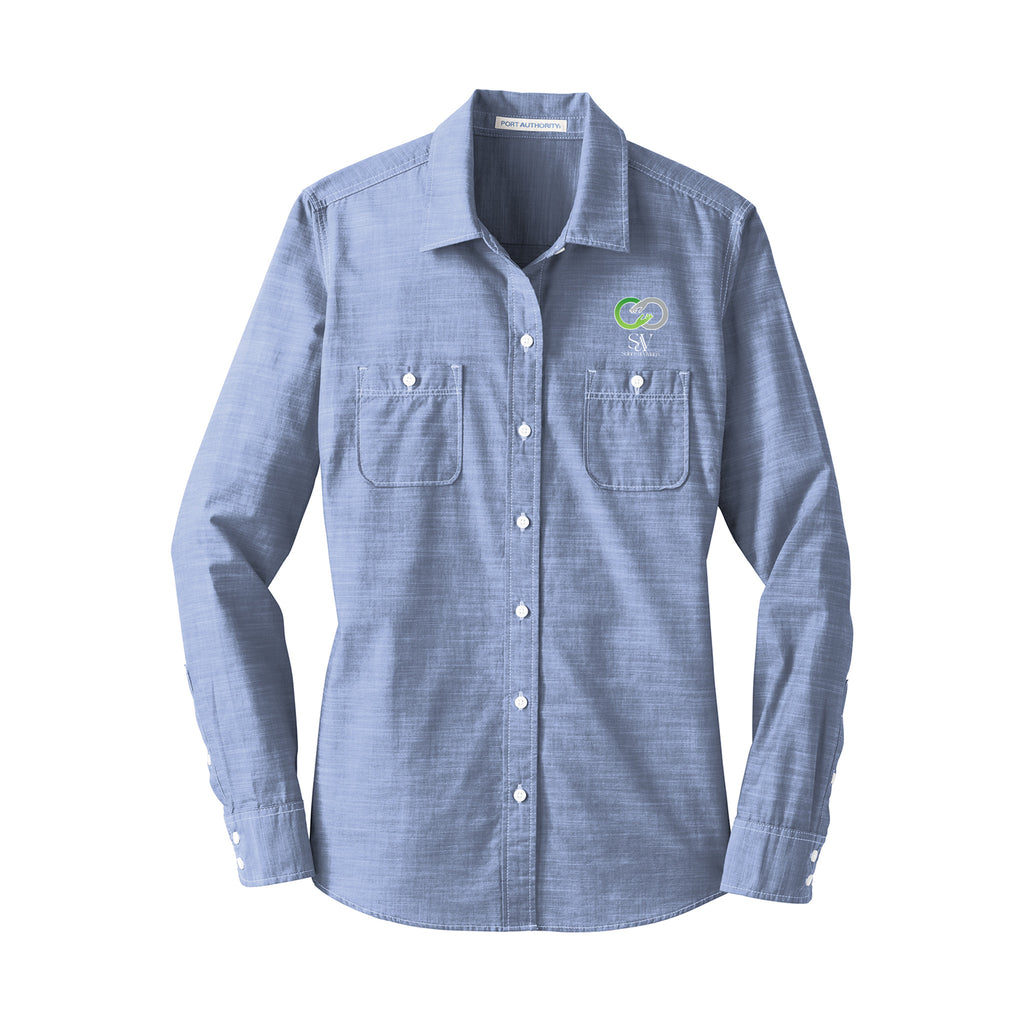 Solace at Vivians - Port Authority® Women's Slub Chambray Shirt