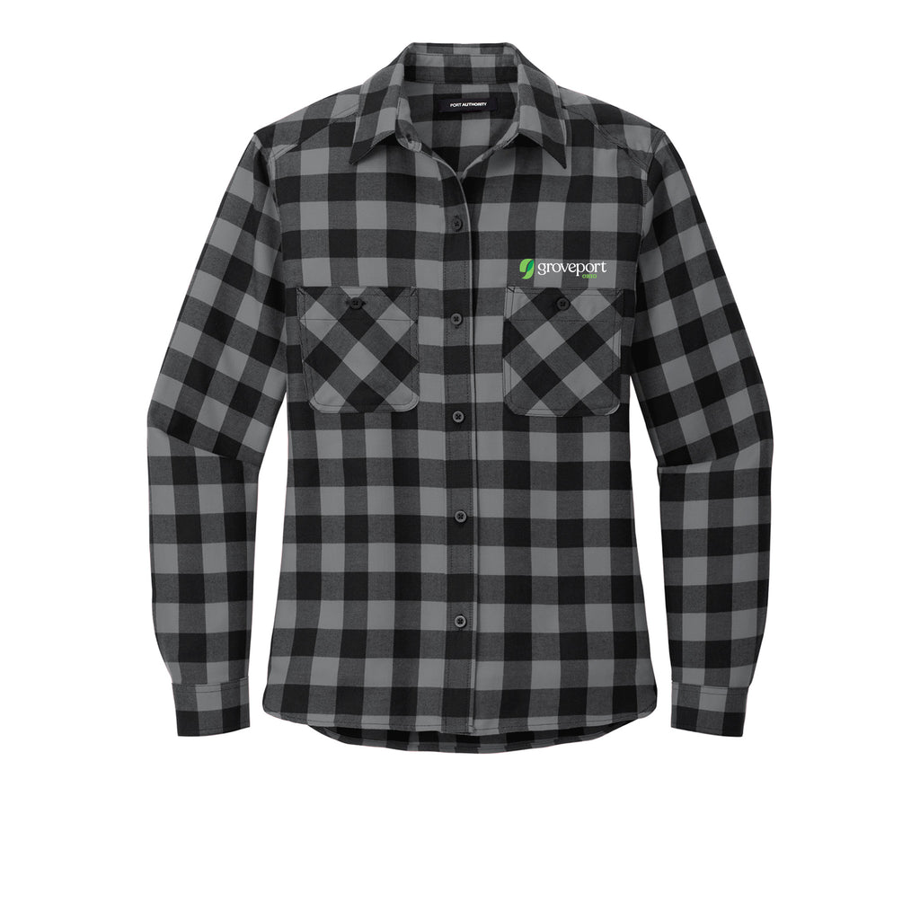 Groveport Municipal - Port Authority® Ladies Plaid Flannel Shirt