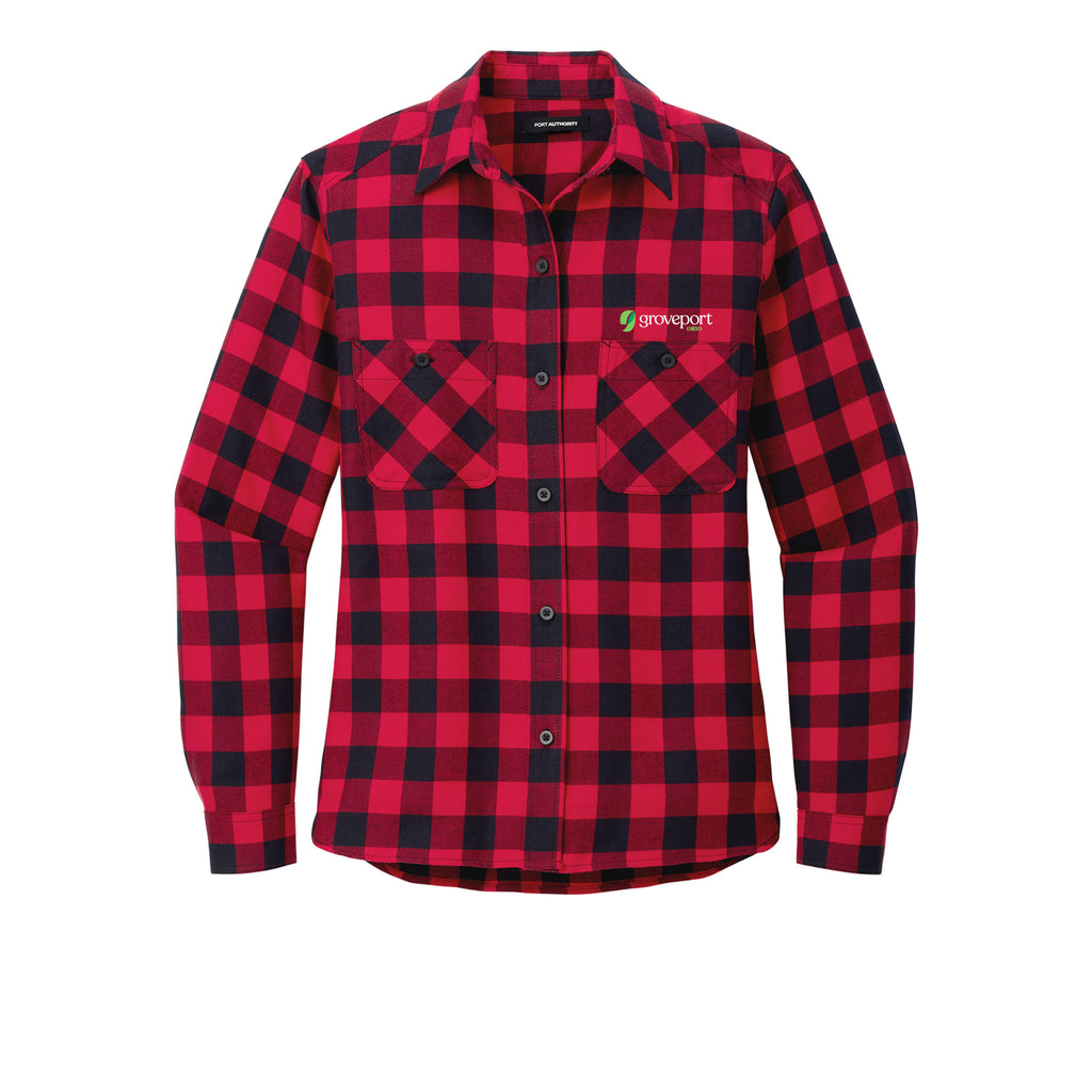 Groveport Municipal - Port Authority® Ladies Plaid Flannel Shirt