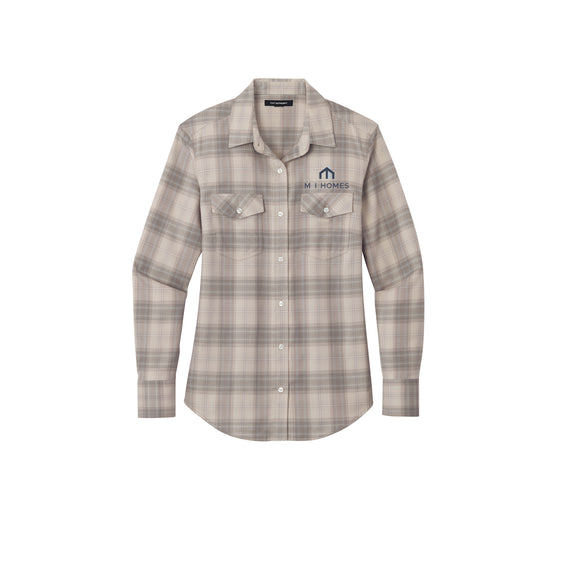 M/I Homes - Port Authority® Ladies Long Sleeve Ombre Plaid Shirt