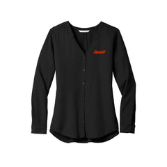 Cassill - Port Authority ® Ladies Long Sleeve Button-Front Blouse