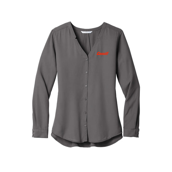 Cassill - Port Authority ® Ladies Long Sleeve Button-Front Blouse
