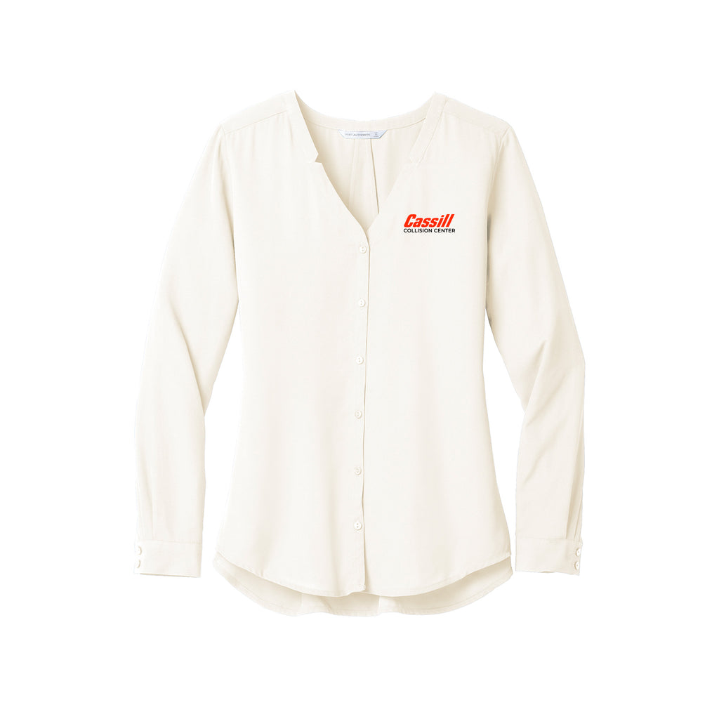 Cassill - Port Authority ® Ladies Long Sleeve Button-Front Blouse