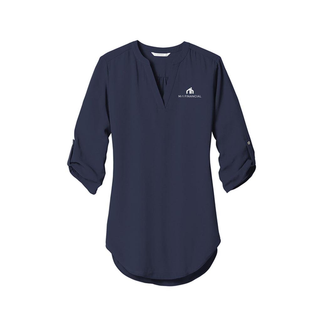 M/I Financial - Port Authority Ladies 3/4-Sleeve Tunic Blouse
