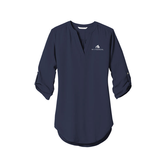 M/I Financial - Port Authority Ladies 3/4-Sleeve Tunic Blouse