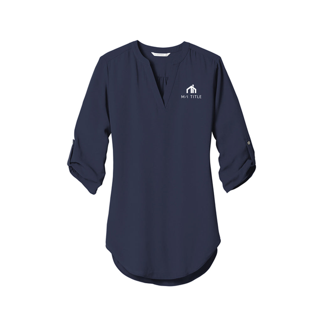 M/I Title - Port Authority Ladies 3/4-Sleeve Tunic Blouse