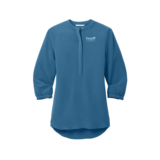Easy IT - Port Authority® Ladies 3/4-Sleeve Textured Crepe Tunic