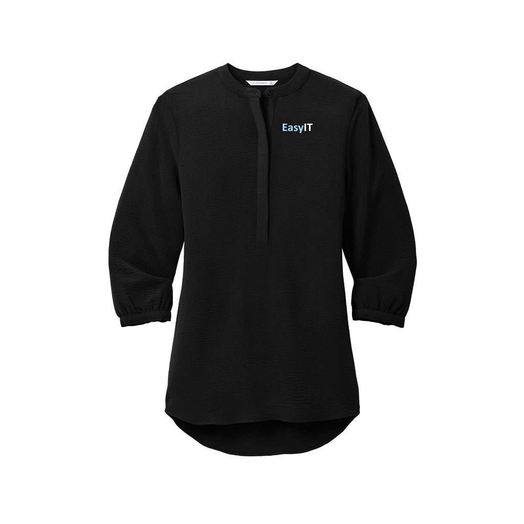 Easy IT - Port Authority® Ladies 3/4-Sleeve Textured Crepe Tunic