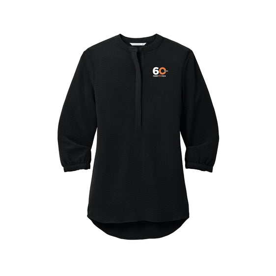 Perry ProTECH 60th Anniversary - Port Authority® Women's 3/4-Sleeve Textured Crepe Tunic
