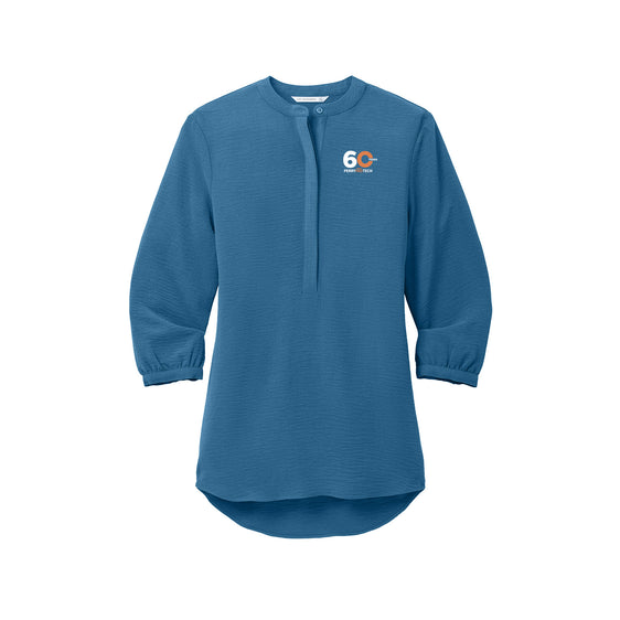 Perry ProTECH 60th Anniversary - Port Authority® Women's 3/4-Sleeve Textured Crepe Tunic