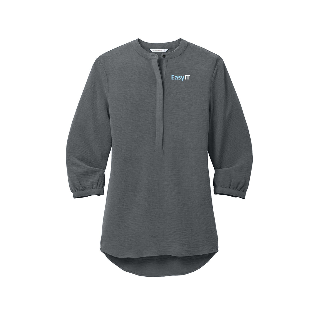 Easy IT - Port Authority® Ladies 3/4-Sleeve Textured Crepe Tunic