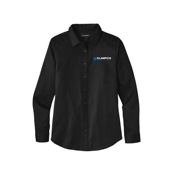 Clampco - Port Authority® Ladies Long Sleeve SuperPro React ™