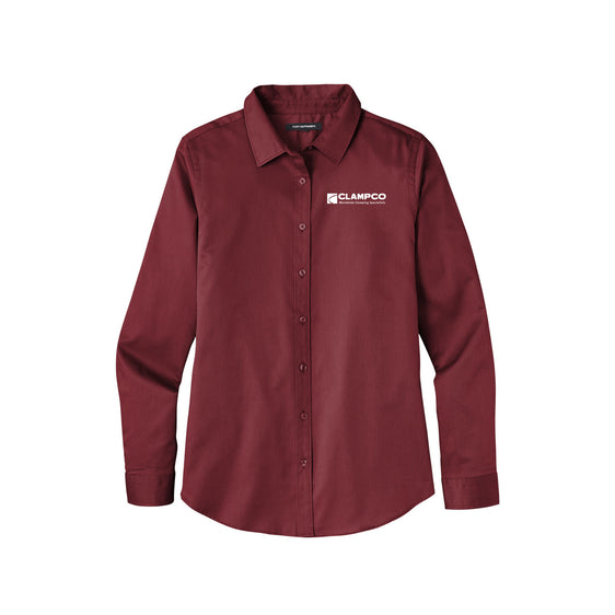 Clampco - Port Authority® Ladies Long Sleeve SuperPro React ™