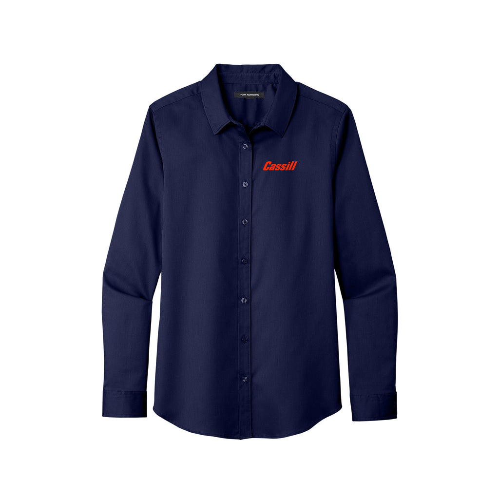 Cassill - Port Authority® Ladies Long Sleeve SuperPro React ™
