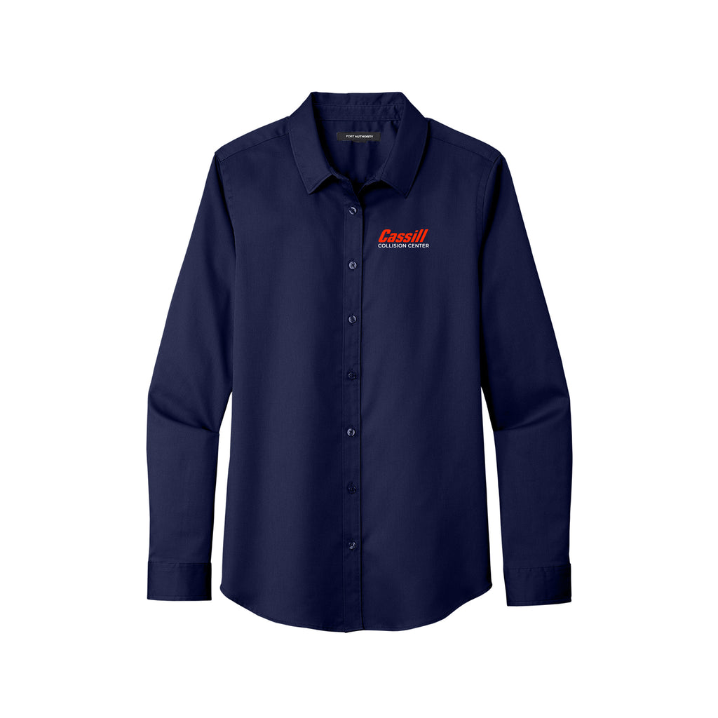 Cassill - Port Authority® Ladies Long Sleeve SuperPro React ™