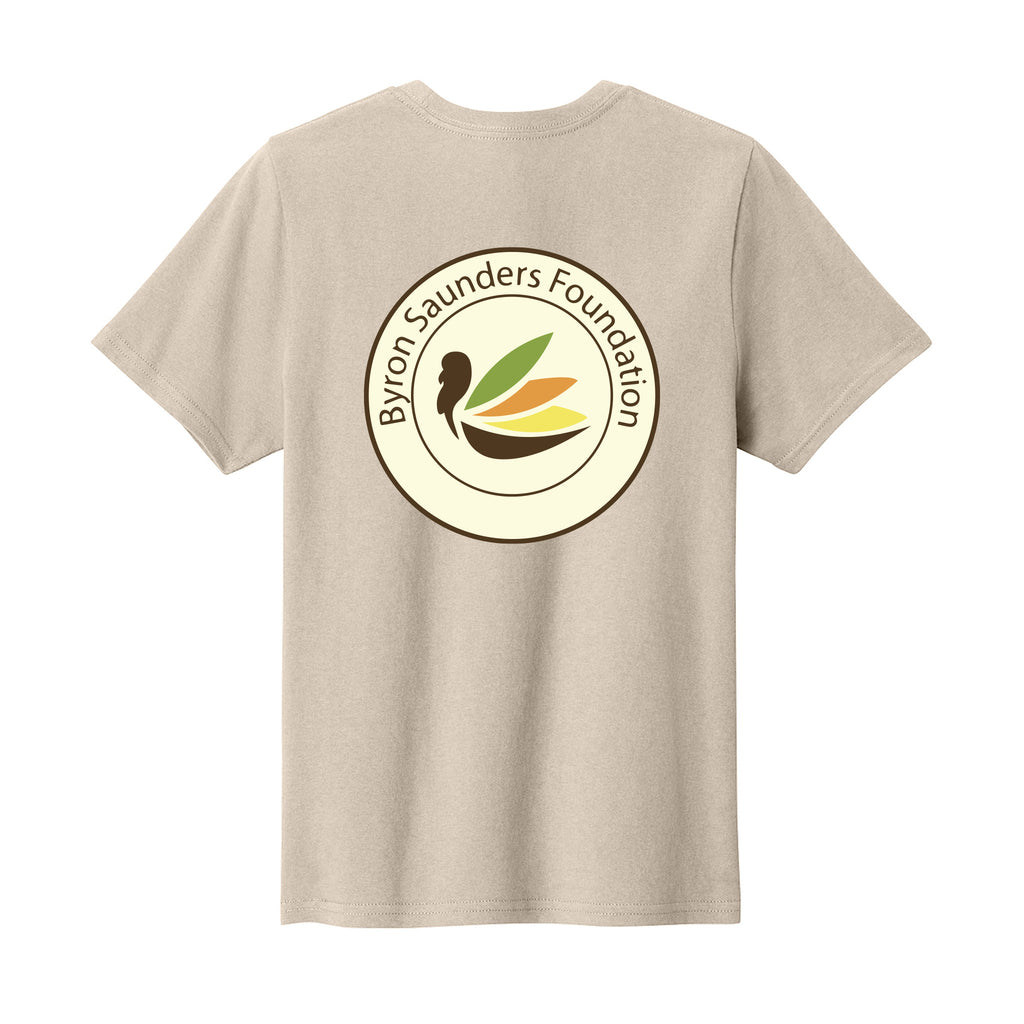 Byron Saunders Foundation - Port & Co™ Youth Easy Cotton Tee - FRONT & BACK LOGO