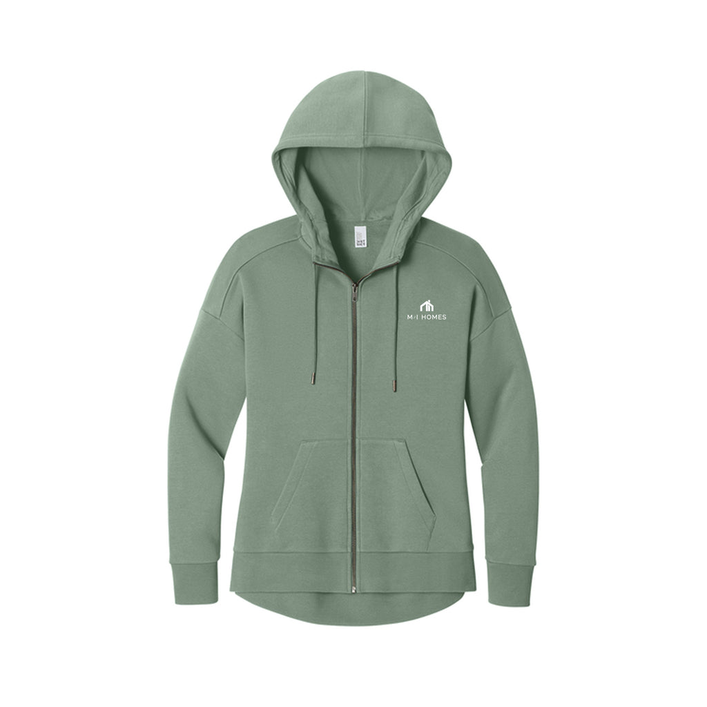 M/I Homes - District® Women’s Perfect Weight® Fleece Drop Shoulder Full-Zip Hoodie