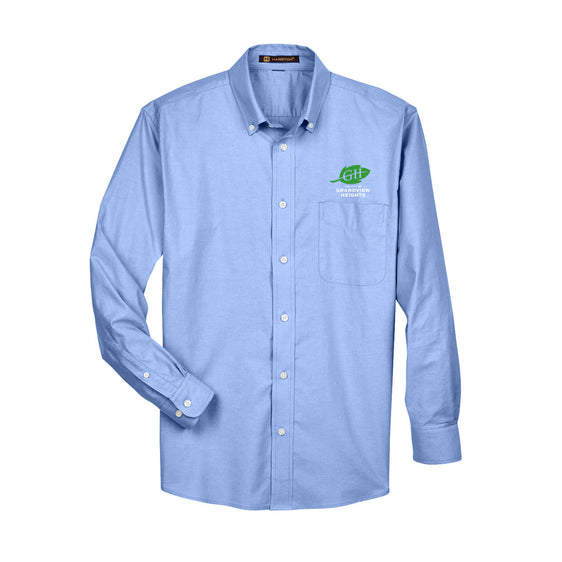 City of Grandview Heights - Harriton Men's Long-Sleeve Oxford with Stain-Release