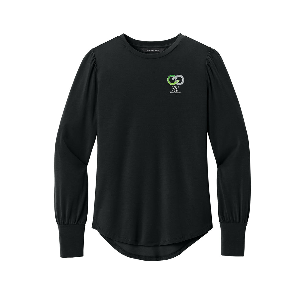 Solace at Vivians - Mercer+Mettle® Women’s Stretch Jersey Long Sleeve Blouson Top