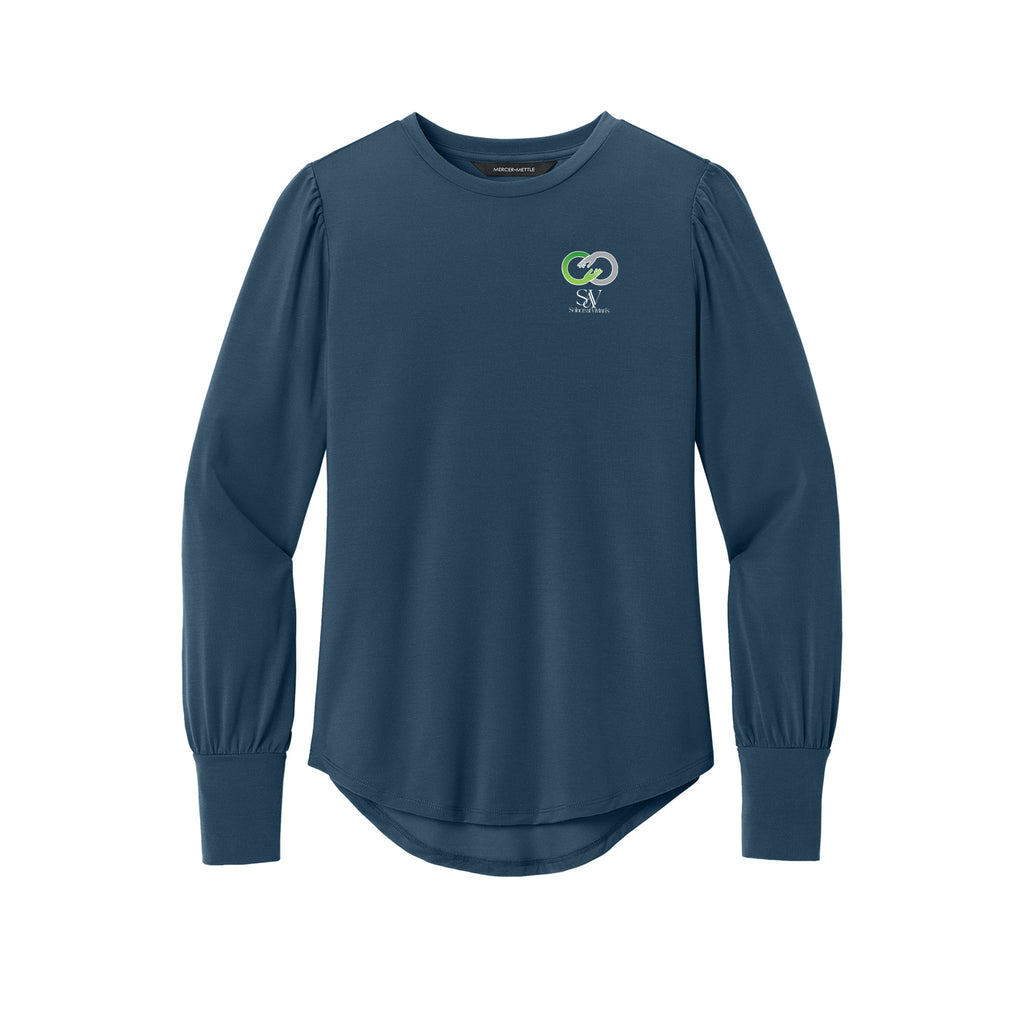 Solace at Vivians - Mercer+Mettle® Women’s Stretch Jersey Long Sleeve Blouson Top