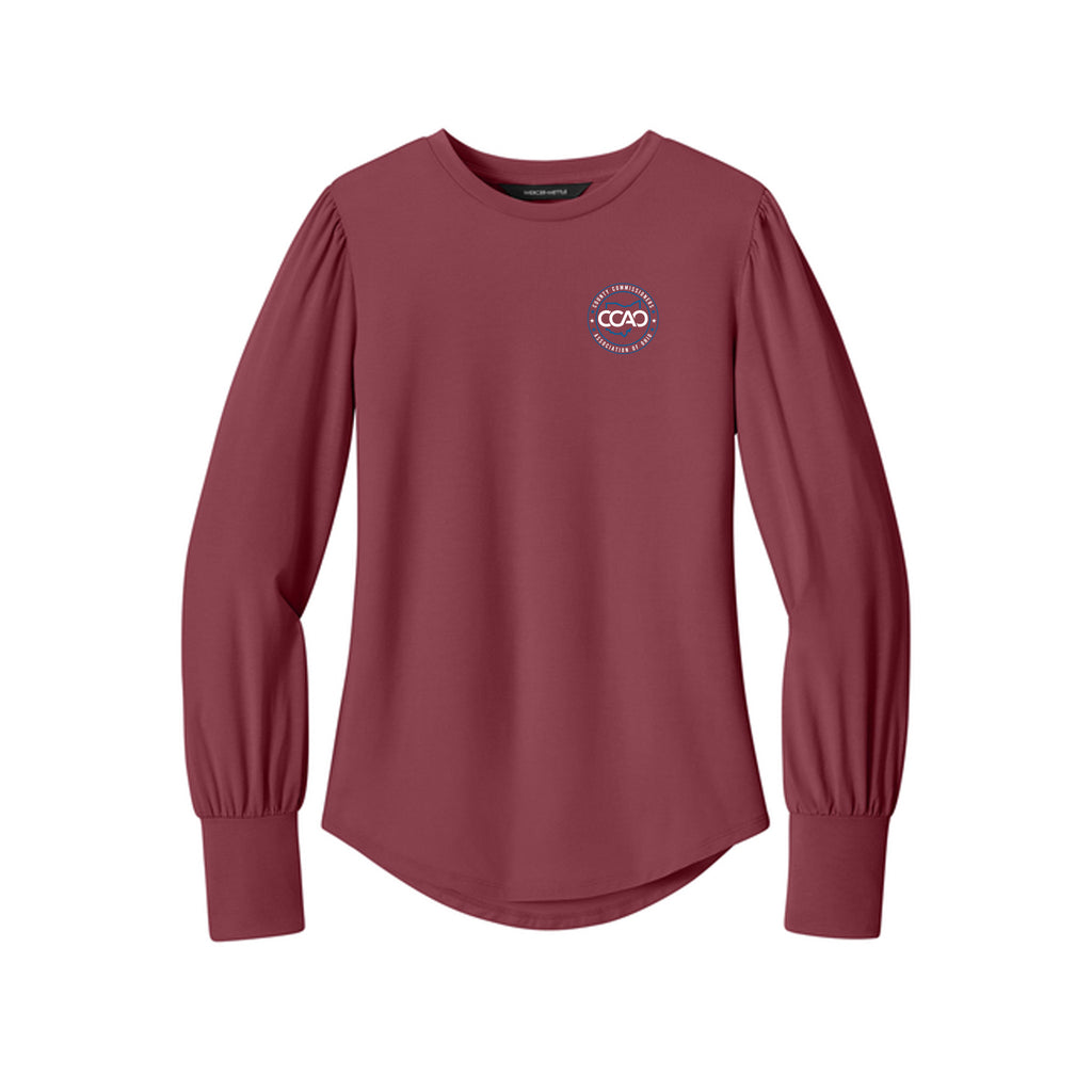 CCAO - Mercer+Mettle® Women’s Stretch Jersey Long Sleeve Blouson Top