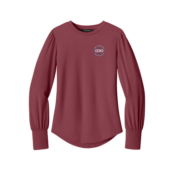 CCAO - Mercer+Mettle® Women’s Stretch Jersey Long Sleeve Blouson Top