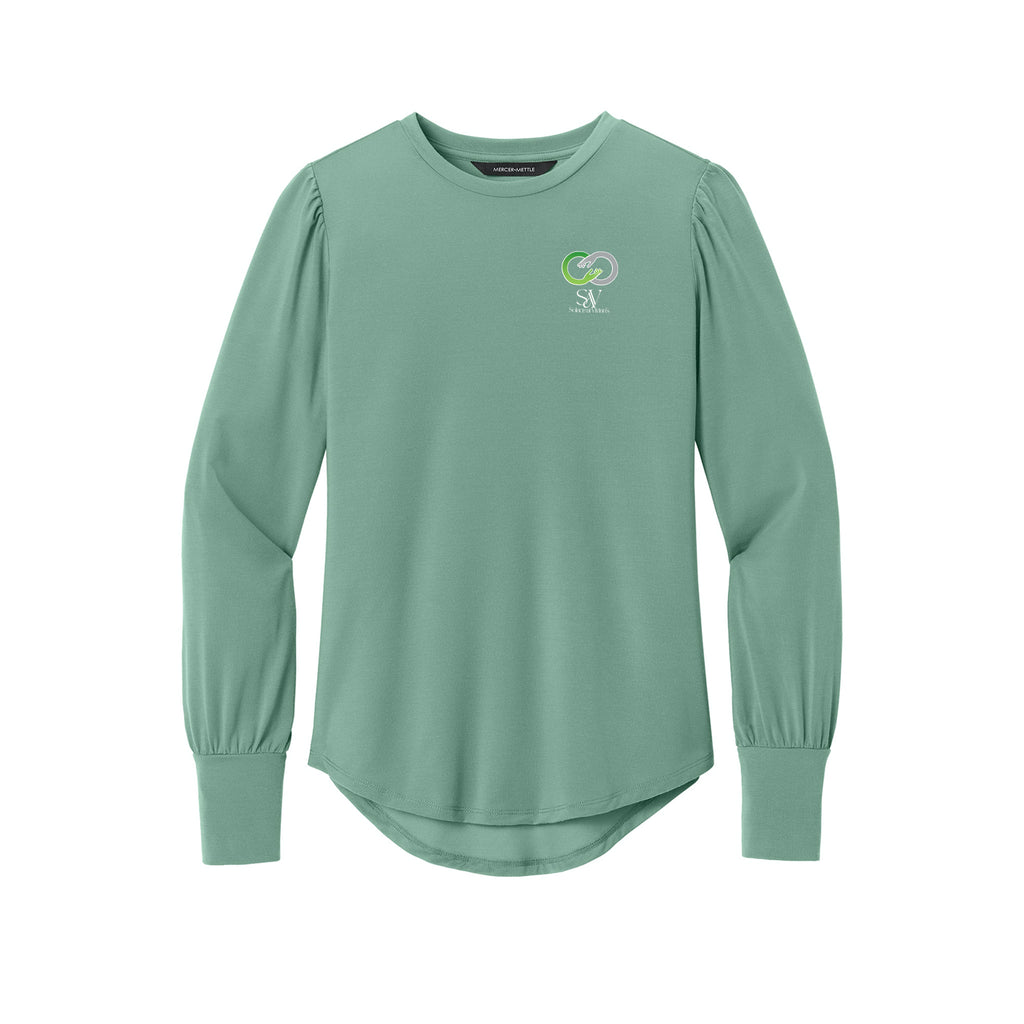 Solace at Vivians - Mercer+Mettle® Women’s Stretch Jersey Long Sleeve Blouson Top