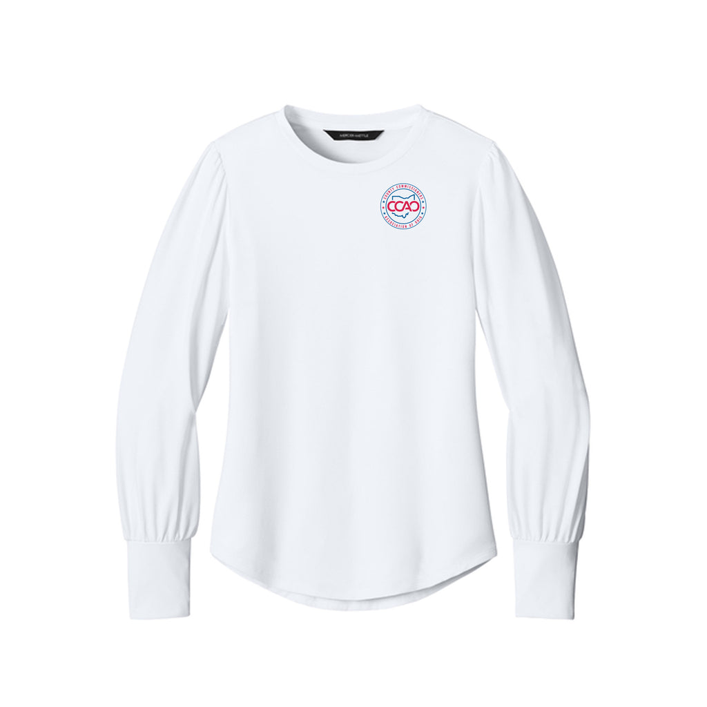 CCAO - Mercer+Mettle® Women’s Stretch Jersey Long Sleeve Blouson Top