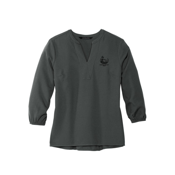 Carroll County - Mercer+Mettle™ Women's Stretch Crepe 3/4-Sleeve Blouse