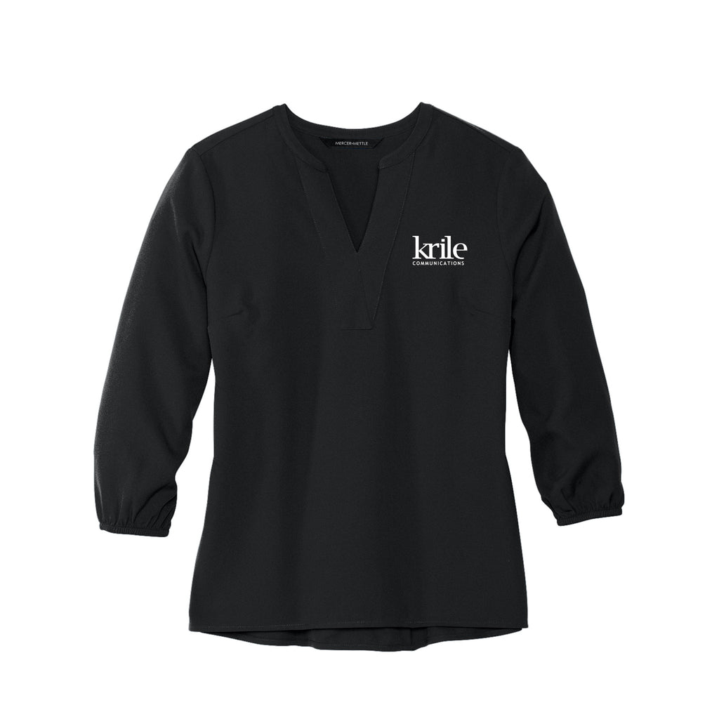 Krile Communications - Mercer+Mettle® Women's Stretch Crepe 3/4-Sleeve Blouse