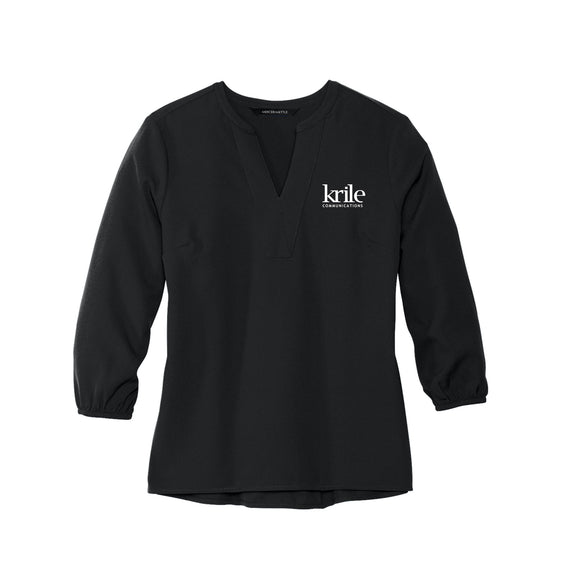 Krile Communications - Mercer+Mettle® Women's Stretch Crepe 3/4-Sleeve Blouse