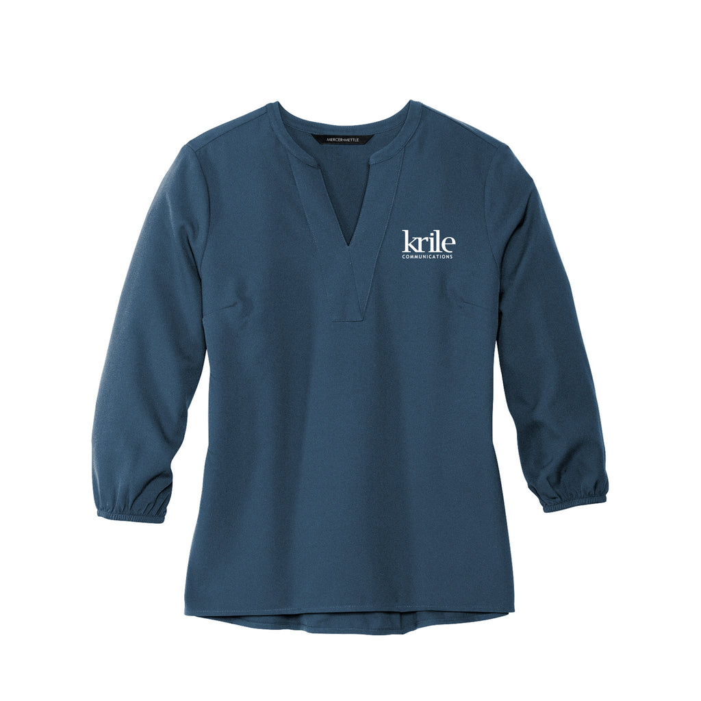 Krile Communications - Mercer+Mettle® Women's Stretch Crepe 3/4-Sleeve Blouse