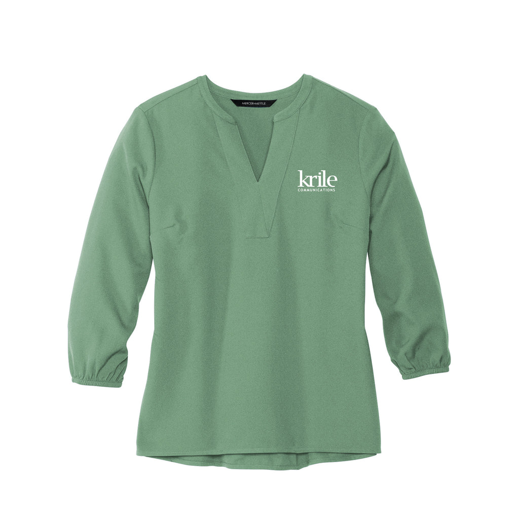 Krile Communications - Mercer+Mettle® Women's Stretch Crepe 3/4-Sleeve Blouse