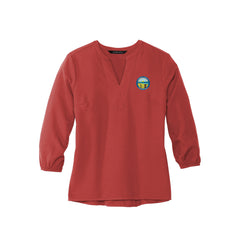 Carroll County - Mercer+Mettle™ Women's Stretch Crepe 3/4-Sleeve Blouse